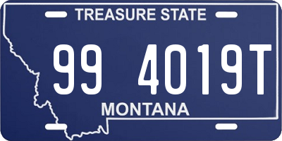 MT license plate 994019T