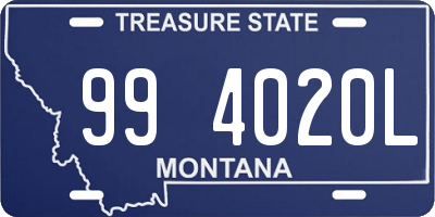 MT license plate 994020L