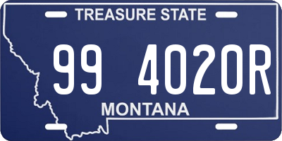 MT license plate 994020R