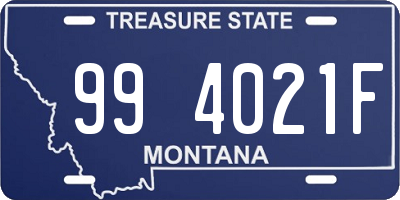 MT license plate 994021F