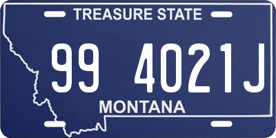 MT license plate 994021J