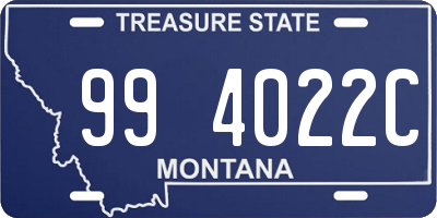 MT license plate 994022C