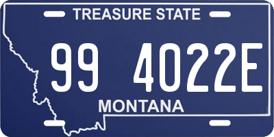 MT license plate 994022E