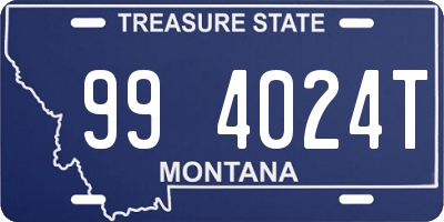 MT license plate 994024T