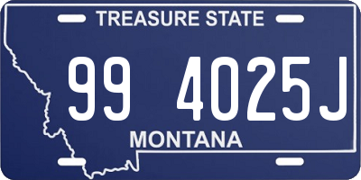 MT license plate 994025J