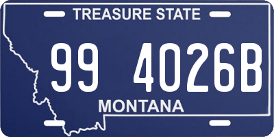 MT license plate 994026B