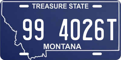 MT license plate 994026T