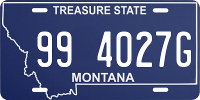 MT license plate 994027G