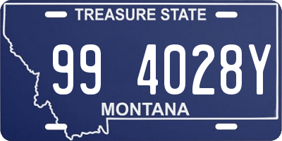 MT license plate 994028Y