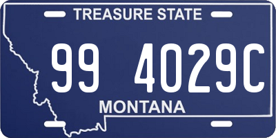 MT license plate 994029C