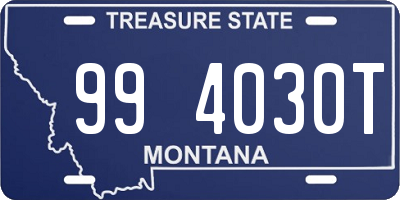 MT license plate 994030T