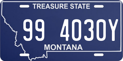 MT license plate 994030Y