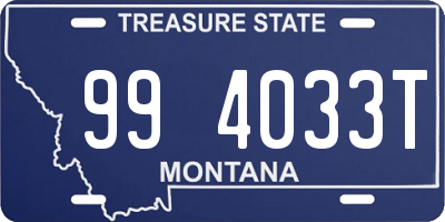 MT license plate 994033T