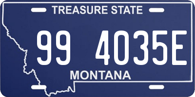 MT license plate 994035E