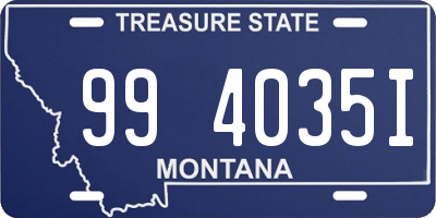 MT license plate 994035I