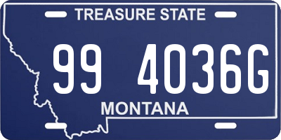 MT license plate 994036G