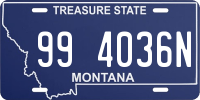 MT license plate 994036N