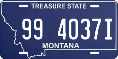 MT license plate 994037I