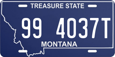 MT license plate 994037T