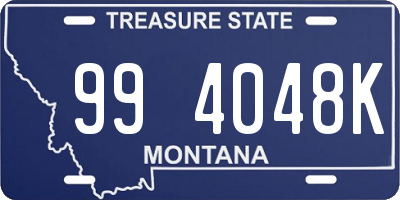 MT license plate 994048K