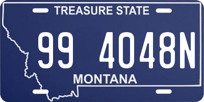 MT license plate 994048N