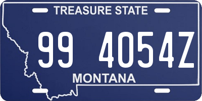 MT license plate 994054Z