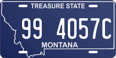 MT license plate 994057C