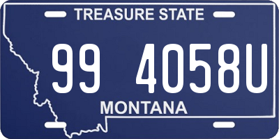 MT license plate 994058U