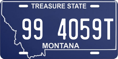 MT license plate 994059T