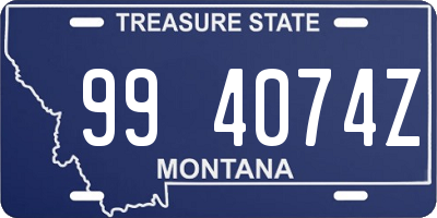 MT license plate 994074Z