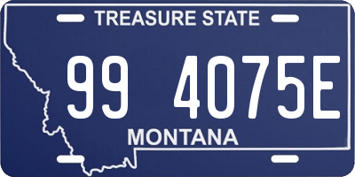 MT license plate 994075E