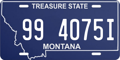 MT license plate 994075I