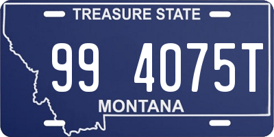 MT license plate 994075T