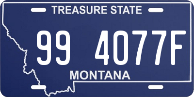 MT license plate 994077F