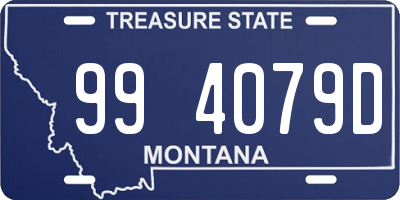 MT license plate 994079D