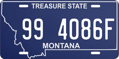 MT license plate 994086F