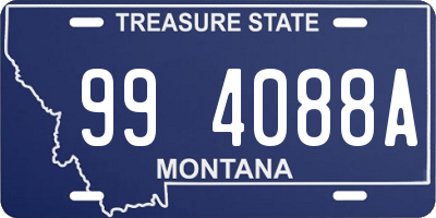 MT license plate 994088A