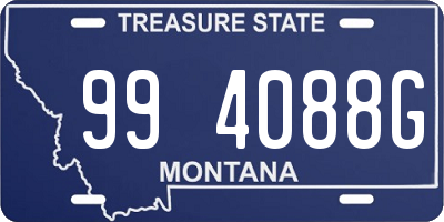 MT license plate 994088G