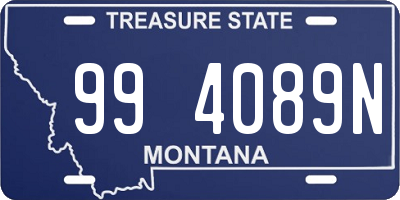 MT license plate 994089N