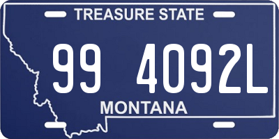 MT license plate 994092L