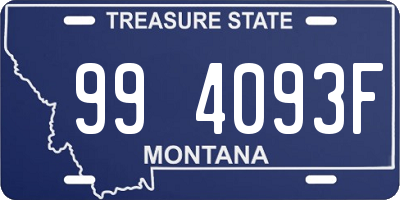 MT license plate 994093F