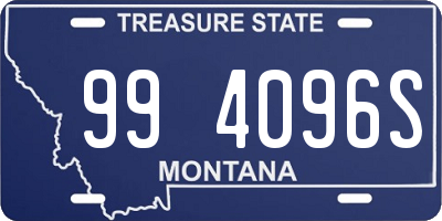 MT license plate 994096S