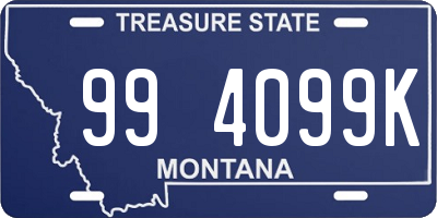 MT license plate 994099K