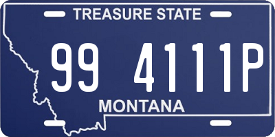 MT license plate 994111P