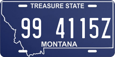 MT license plate 994115Z