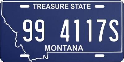 MT license plate 994117S