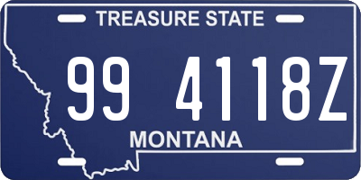 MT license plate 994118Z