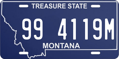 MT license plate 994119M