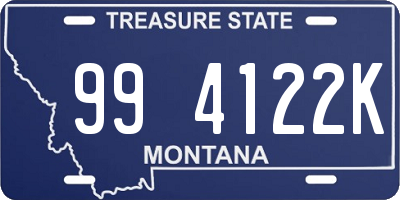 MT license plate 994122K