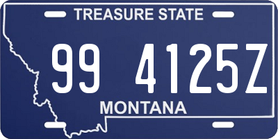 MT license plate 994125Z